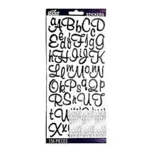 🎄10/$20. Sticker Alphabet Stickers. Silver Foil Mural Script Alpha. 156 Pieces